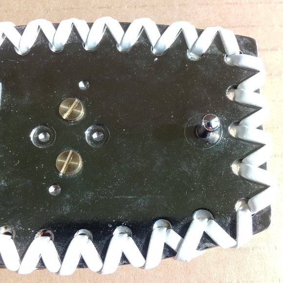 Vintage Playboy Bunny Belt Buckle White Leather Gold with Crystals - Picture 5 of 16